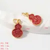 Accesorios de Colgantes Color-Preservante Chapados en Oro DIY Amuletos Coloridos de la Fortuna Frases de Buena Suerte Serie de Goteo de Aceite Colgantes para Pulsera Collar Venta al por Mayor