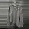 Suéter de Punto de Otoño Temprano 2025, Nuevo Estilo, Perezoso y Casual, Moda Retro, Diseño de Nicho, Holgado, Asimétrico, con Borlas