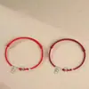 Pulsera de Hilo Rojo para Mujer, Pulsera Roja Tejida a Mano de Plata, Pulsera Fina de Pareja, Tobillera, Pulsera con Broche de Seguridad