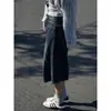Pantalones pitillo azules de cintura alta para mujer, que estilizan y son cropped, adecuados para ir al trabajo, alargan las piernas, jeans casuales de nuevo estilo, pantalones de pierna ancha a la moda