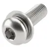 Tornillo de tres piezas de acero inoxidable 304 con cabeza redonda y hexágono interior M2M3M8 Tornillo para máquina de cabeza plana Arandela plana Combinación de tornillo y tuerca