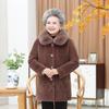 Abrigo de Terciopelo de Visón para Mediana Edad y Ancianas, Abrigo de Invierno para Madre, Abrigo de Lana Grueso y Cálido para Abuela, Abrigo Estilo Dama