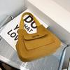 Estilo japonês Ins Retro Design Bolsa de lona Simples Cor sólida Casual Bolsa tote feminina Cross-border Estilo popular