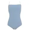 Top Tubo Sólido Retro Simple Coreano con Tirante de Hombro para Chica Traje de Baño de una Pieza Traje de Baño para Mujer Traje de Baño para Aguas Termales