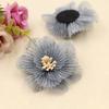 Acessórios de flor de sapato atacado DIY coreano feito à mão placa de fio flor acessórios de cabelo para crianças anel de cabelo segurando materiais decorativos de flores