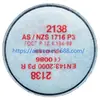 Filtro de algodón con carbón activado KP100 para prevención de polvo y partículas 2138/2135 con mascarilla 7502/6200/6800