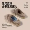 Chinelos de pelúcia de algodão de inverno para mulheres, antiderrapantes, com design de bico fechado, adequados para uso pós-parto, espessados para calor extra, modelo 2027, chinelos silenciosos para interior para homens