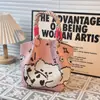 Design de Nicho Bolsa de Mão Vermelha com Padrão para Casamento Bolsa de Presente Festiva em Lona Saco de Balde de Mão com Estampa de Natal Ano Novo