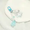 Novo Pingente Chaveiro Estrela de Cinco Pontas Colorida Sino Pintado Acessórios Capa de Fone de Ouvido Pingente de Bolsa Fivela de Flor Pequena