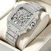 Comercio Exterior al por Mayor Venta Caliente Moissanita Vvs Reloj de Alta Calidad con Diseño de Moda Hueco de Diamantes Completos para Hombres
