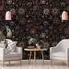Pegatina de Pared Floral Romántica Autoadhesiva Papel Tapiz Resistente a la Humedad y al Moho Ecológico Lujo Ligero Decorativa para Pared de Dormitorio Armario Renovación