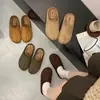 Zapatos de mujer tipo Birkenstock con suela gruesa, nueva colección otoño/invierno 2026, diseño sin cordones, media zapatilla con puntera postiza, mules para exteriores, zapatilla individual Birkenstock