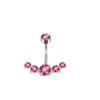 Anillo para ombligo de rosca interna 5 perforaciones acero inoxidable botón de rebobinado fabricantes venta al por mayor