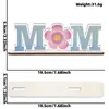 Adornos de Regalo para el Día de la Madre Transfronterizos, Decoraciones de Escritorio para Fiestas de Cumpleaños en Casa, Flores con Letras en Forma de Corazón, Adornos de Madera