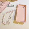 Ins Lindo Corazón Lazo Cristal Oso Creativo Cadena Colgante para Teléfono Móvil Correa de Muñeca Cadena para Cámara Ccd Anti-Pérdida