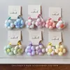 Nuevas Gomas para el Cabello Dulces Florales Estilo Coreano Set de Tela para Niños, Pinzas para el Fleco Lateral, Bandas Elásticas para el Cabello de Bebé para Niñas