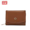 Monedero de Cuero Personalizado Transfronterizo, Billetera de Moda, Tarjetero, Billetera Corta de Cuero de Alta Gama con Hebilla Estilo Coreano para Mujer