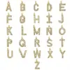 Pulsera de Hebilla Geométrica Ot Transfronteriza Europea y Americana, Perlas Frescas y Sencillas con Colgantes de 26 Letras, Joyería de Moda para Mujer