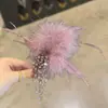 Clipes de Cabelo Elegantes de Pena Puro Desejo High-End para Mulheres 2026 Novo Estilo Coleção de Grampos para Franja Lateral da Testa