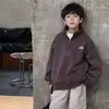 Moletom Infantil Estilo Primavera e Outono 2026 Novas Roupas de Outono para Crianças Camiseta de Manga Longa Crianças Médias e Grandes Camiseta Tendência de Outono para Meninos Solta