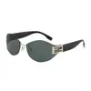 Nuevas Gafas de Sol Sin Montura Ojo de Gato a Prueba de Viento para Mujer, Modernas y Tendencia Protección Solar y Protección UV Gafas de Sol de Montura Pequeña Transfronterizo