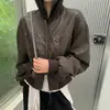 Chaqueta de moto de alta gama, abrigo de cuero estilo americano para mujer, nuevo modelo 2026, estilo súper moderno y genial, chaqueta de béisbol petite