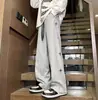 Pantalones de Chándal con Logo de Cruz Americana para Hombres y Mujeres, Nuevo Estilo Primavera/Verano 2026, Pantalones Largos Casuales de Pierna Recta de Pierna Ancha Versátiles de Gama Alta