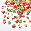 Nueva serie navideña más vendida resina parche grande mixto muñeco de nieve navideño árbol de Navidad accesorios para joyería diy venta al por mayor