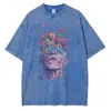 Camisetas de Algodón Puro Pesado Flores que Emergen de la Tierra