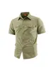 Camisa de Trabajo de Verano de Manga Corta para Hombre JEEP SPIRIT con Cuello de Solapa, Secado Rápido, Transpirable, Casual, Camisa de Color Sólido