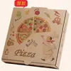 Caja de Pizza Caja de Empaque para Alimentos Caja de Pizza Comercial para Llevar Caja Vacía Caja de Papel Kraft Caja de Avión Colorida Al Por Mayor