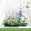 Maceteros con Flores Artificiales y Plantas Verdes, Combinaciones de Flores y Plantas Falsas, Maceteros Decorativos para Separación y Ocultación, Arte Floral Paisajístico