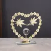 Adorno Decorativo de Escritorio Bola de Cristal Metálica Minimalista Moderno, Decoración de Lujo para el Hogar, Adorno Artesanal para Gabinete de Vinos en la Entrada