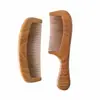 Peine de sándalo verde, peine de madera de sándalo, tallado en madera maciza, natural, para hombres y mujeres, adecuado para cabello largo, se puede grabar