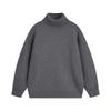 Suéter de Invierno de Moda para Hombre, Elegante Tejido Base de Color Sólido con Forro Polar, Jersey de Cuello Alto Estilo Japonés para Parejas, Chaqueta para Hombre