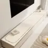 Funda de mueble de TV de lujo y alta gama, protector de encimera, mantel largo, lavable y resistente a la suciedad, alfombrilla para aparador de entrada estilo francés