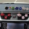 Interior do carro novo criativo ar condicionado perfume saída de ar decoração feminina strass Swan interior do carro aromaterapia