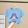 Camiseta de Algodão Puro de Manga Curta para Meninas Verão 2026 Novo Estilo Top Elegante de Manga Meia-Manga para Meninas Mais Velhas no Verão, Top Super Bonito