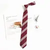 Corbata coreana de rayas original atada a mano jk estilo universitario marrón verde larga estilo escolar dk camisa accesorios de moda para hombres y mujeres