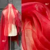 Tejido de malla ligera al agua velo fino tela para vestido de novia gasa suave sedosa organza transparente tela de diseñador para ropa