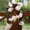 Galhos Artificiais de Flor de Cerejeira com 4 Galhos e 3 Galhos, Galhos Densos de Flor de Cerejeira e Flor de Pessegueiro para Arco de Decoração de Casamento, Flores Artificiais