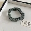 Diadema de satén de seda sintética estilo coreano de color liso, versátil, que no daña el cabello, sujetador de coleta sin costuras para mujer