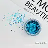 Lantejoulas em formato de coração de 1 mm para nail art, glitter a laser da moda, material de decoração de glitter para unhas em formato de mini coração