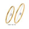 Pulsera Europea y Americana Transfronteriza de Acero de Titanio Hueca Simple Moda Galvanizada para Mujer Diamante Completo Abierta Nicho Versátil Joyería de Acero Inoxidable