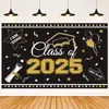 Tema de Temporada de Graduación Suministros de Decoración para Fiesta de Graduación Cortina de Tela de Fondo para Festividades Pancarta Bandera Fondo para Fiesta de Graduación