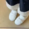 Zapatos de Peluche con Velcro para Mujer 2026 Tendencia Otoño Invierno Nuevos Cálidos con Felpa para Exteriores Fáciles de Poner Puntera Cerrada Zapatos de Algodón