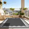 Alfombra Geométrica Clásica para RV de Gran Venta Hecha de Material de PP, Ligera y de Doble Cara, Adecuada para Piscina y Patio, Alfombra Exterior Antideslizante