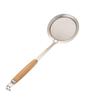 Cuchara flotante de acero inoxidable 304 para espumar aceite y colador de espuma, artefacto para escoria y espuma, puede colgarse con mango de madera, malla de harina