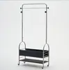 Cabide com bolsa de tecido, camada dupla, grande capacidade, prateleira de armazenamento de guarda-roupa conveniente para uso doméstico na sala de estar e no quarto, varal de roupas, cabide de roupas