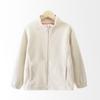 Chaquetas personalizadas de forro polar de color sólido para niños y niñas, estilos de primavera y otoño, nuevos modelos de invierno, tops medianos y grandes para niños, camisas infantiles con cremallera